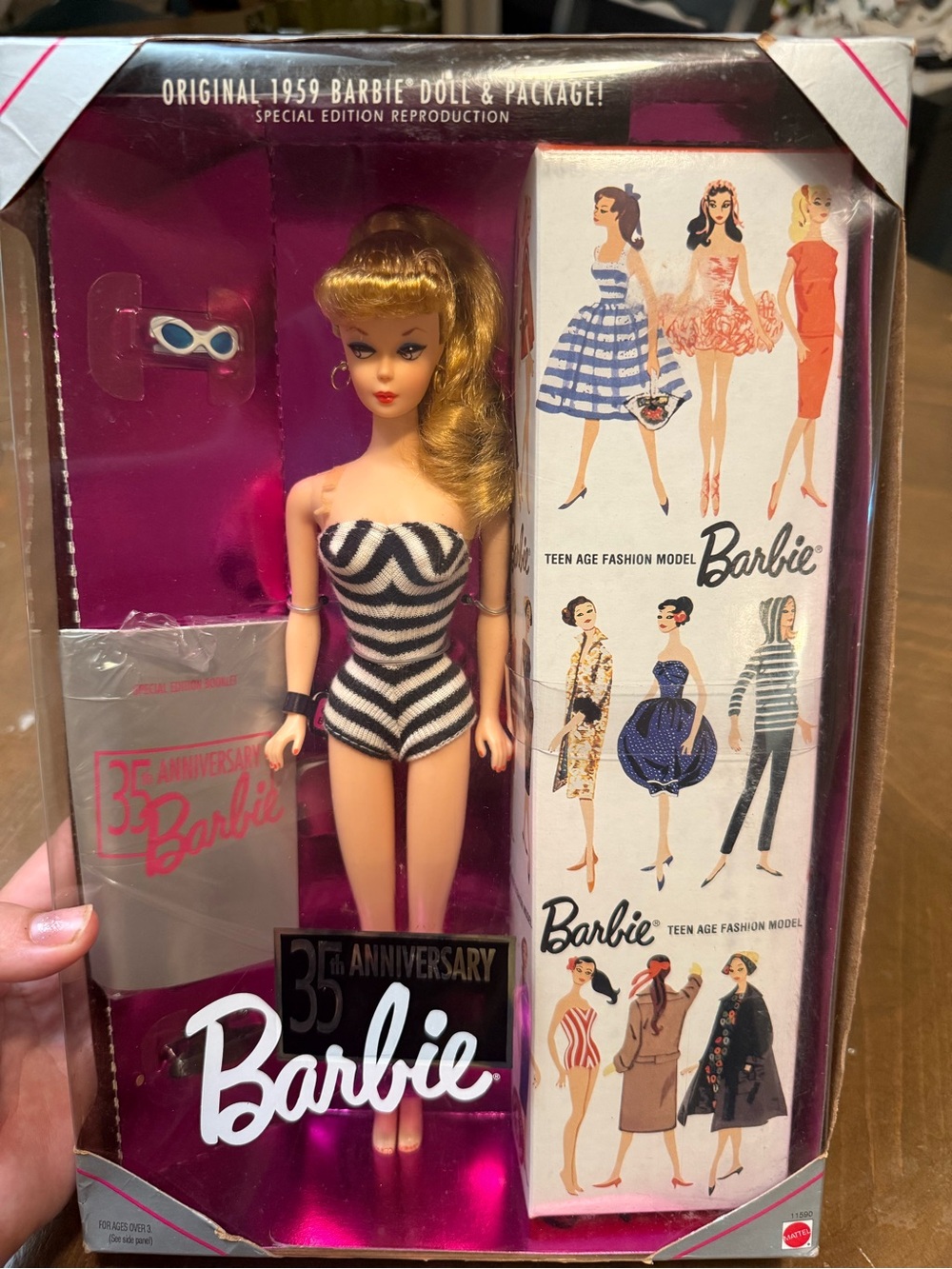 Original 1959 Barbie Doll 35th Anniversary Special Edition 1993